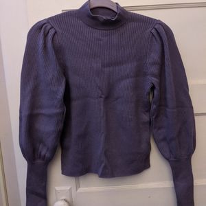 Purple Mock neck Turtleneck Top